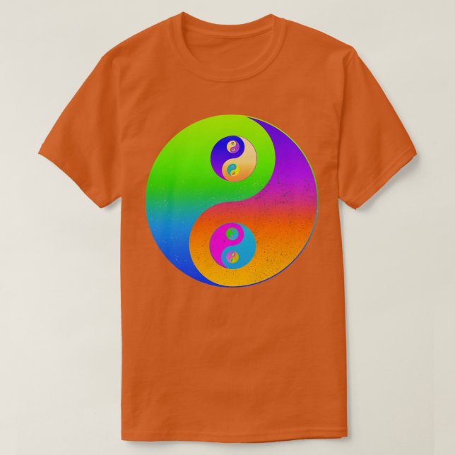 Yin Yang Infinity Trippy Psychedelic Tie Dye T Shirt (Design framsida)