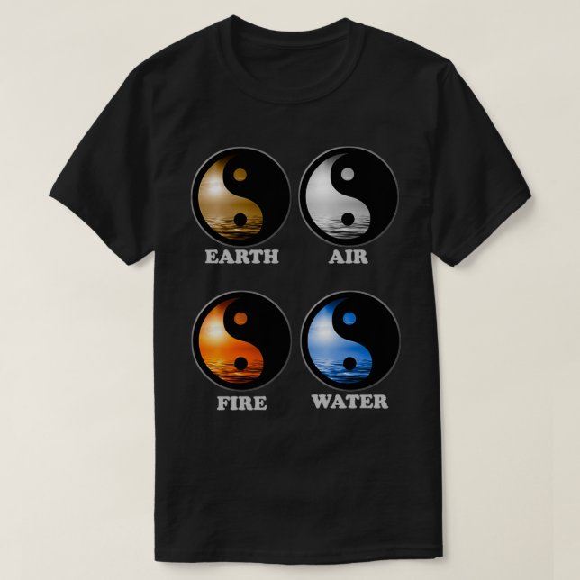 Yin Yang Inslag black T Shirt (Design framsida)