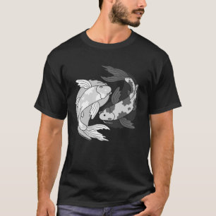 Yin Yang Japansk Koi Fish Nishikigoi Sanke Showa T Shirt