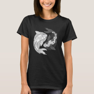 Yin Yang Japansk Koi Fish Nishikigoi Sanke Showa T Shirt