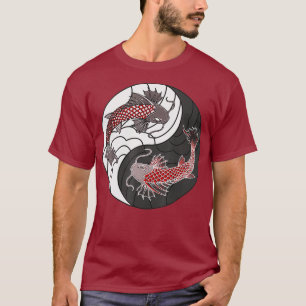 Yin Yang Japansk koi Fish T Shirt
