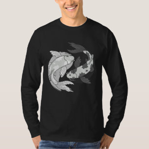 Yin Yang Japanska Koi Fisk Nishikigoi Sanke Showa  T Shirt