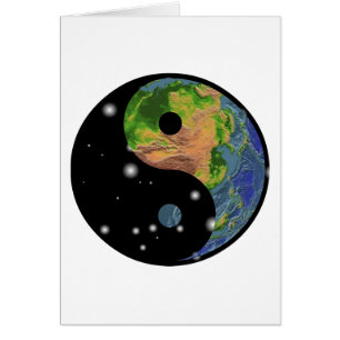 Yin Yang jordgåva Hälsningskort