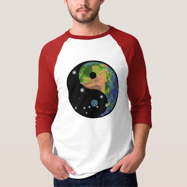 Yin Yang jordT-tröja T-shirt (Framsida)