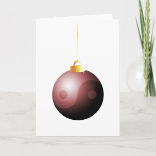 Yin Yang jul Boll i Red Helgkort
