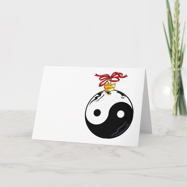 Yin & Yang julboll Helgkort (Framsida)