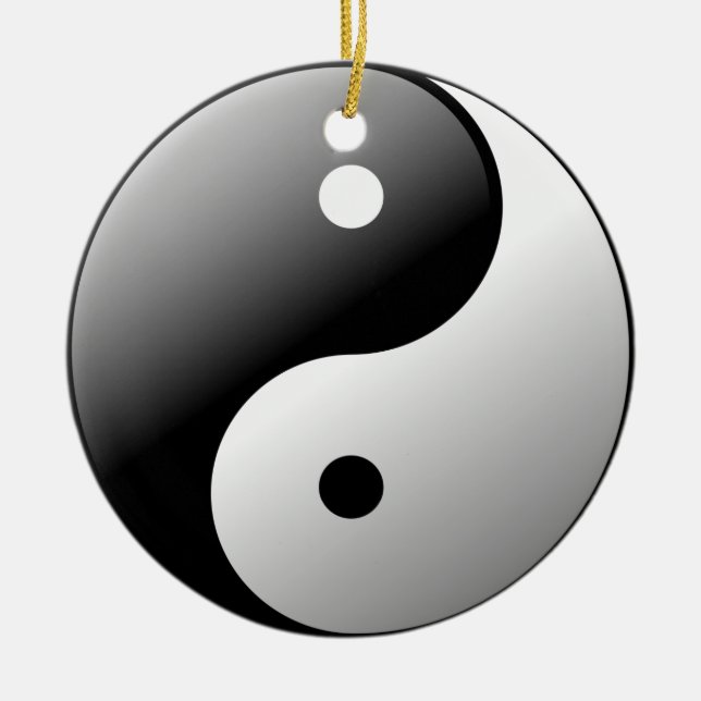 Yin Yang Julgransprydnad Keramik (Framsidan)