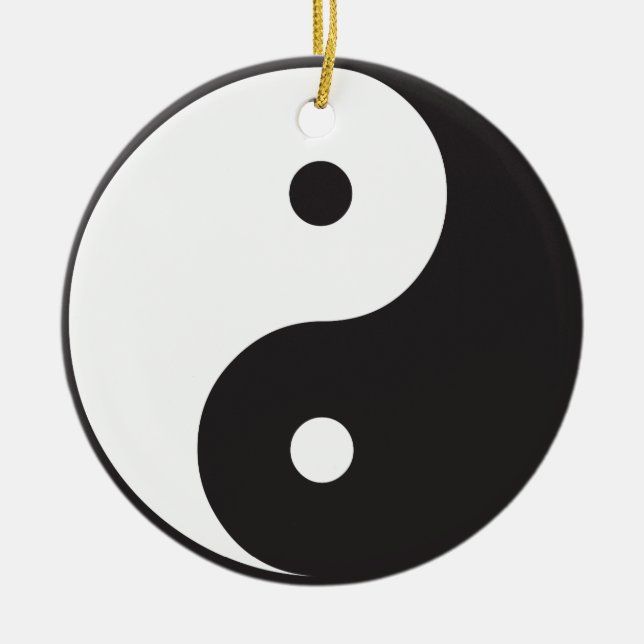 Yin Yang Julgransprydnad Keramik (Framsidan)