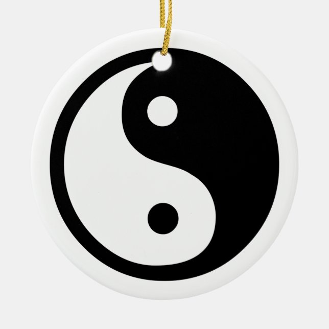 Yin Yang Julgransprydnad Keramik (Framsidan)