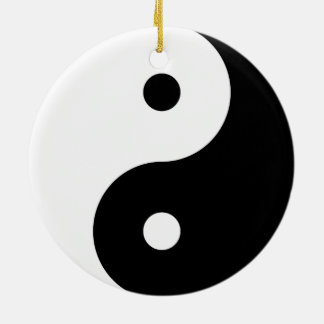 "YIN YANG ", JULGRANSPRYDNAD KERAMIK