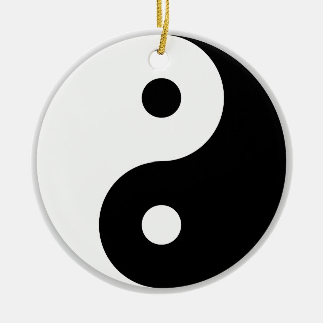 Yin & Yang Julgransprydnad Keramik (Framsidan)