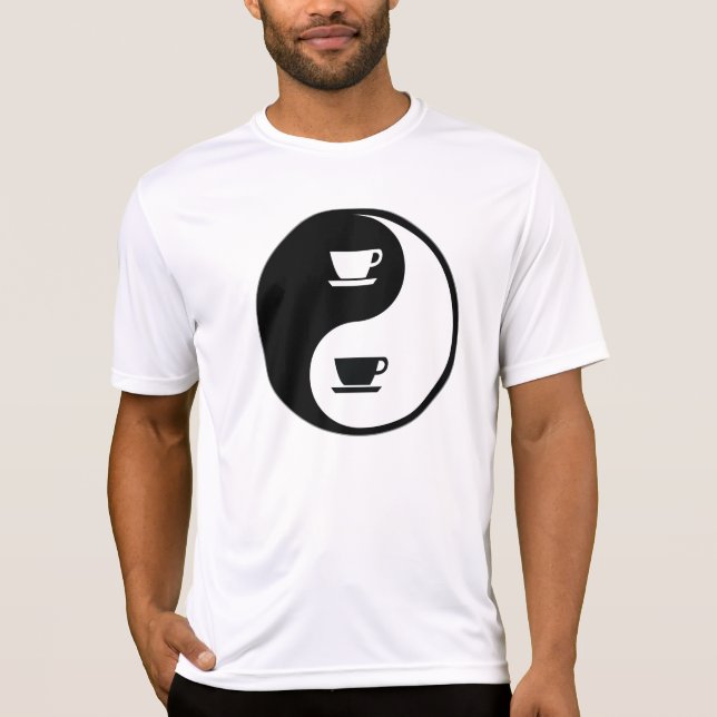 Yin Yang kaffe Tee Shirt (Framsida)