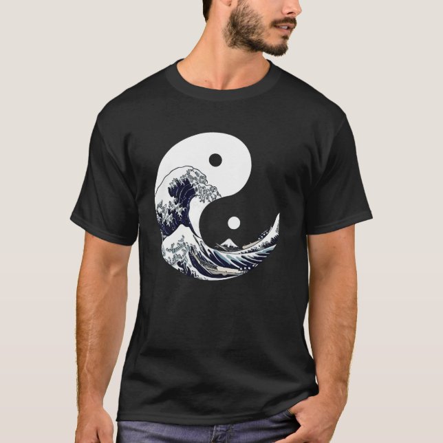 Yin yang Kanagawa T Shirt (Framsida)