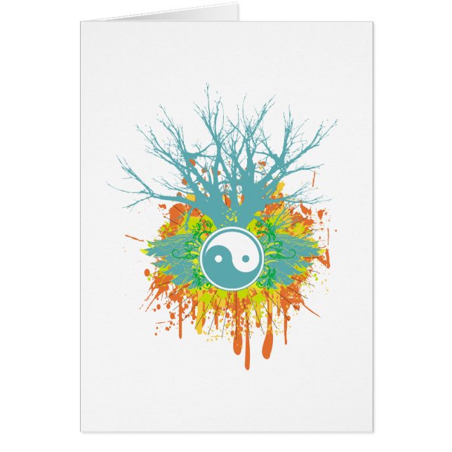 Yin Yang kaos Hälsningskort (Framsidan)