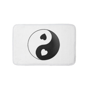 Yin Yang Kärlek Hearts Bath Mat Badrumsmatta
