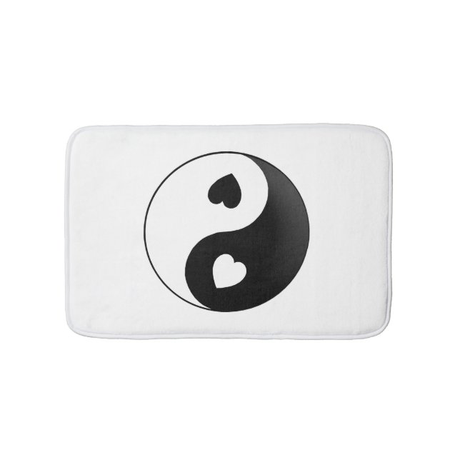 Yin Yang Kärlek Hearts Bath Mat Badrumsmatta (Framsidan)