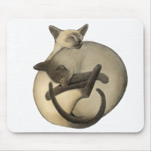 Yin Yang kärlekkatter Mousepad Musmatta