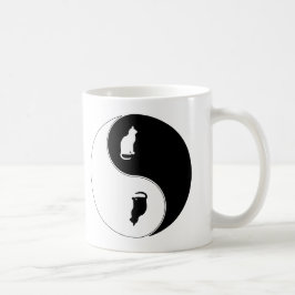 Yin Yang katt Kaffemugg
