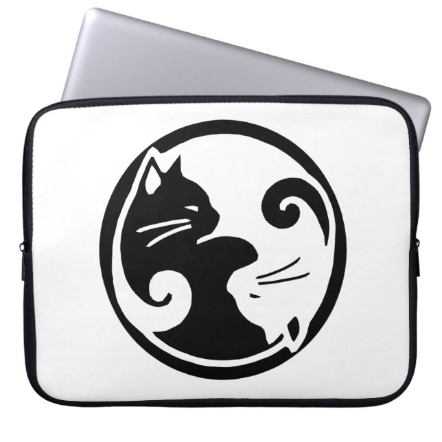 Yin Yang katter 15" laptop sleeve (Framsidan)