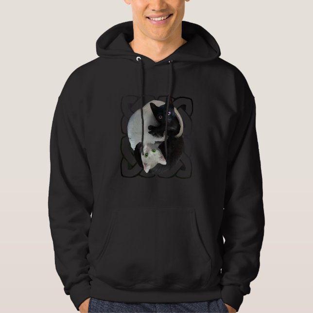 Yin Yang Katter Hoodie (Framsida)