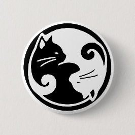 Yin Yang katter knäppas Knapp