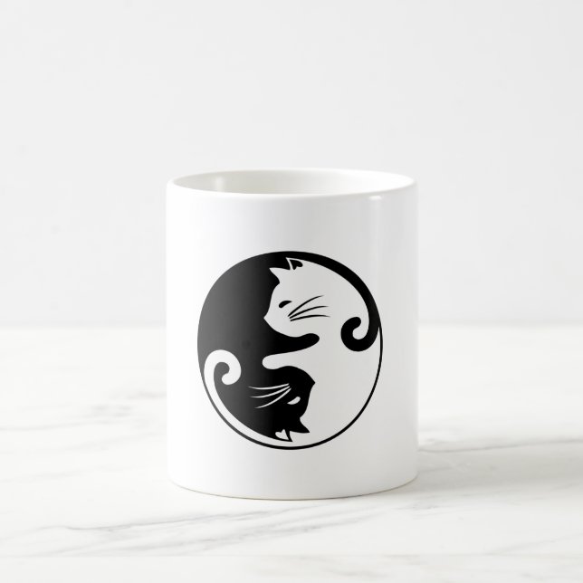 Yin yang-katter magisk mugg (Center)
