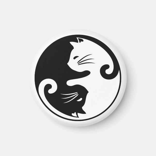Yin yang-katter magnet (Framsidan)