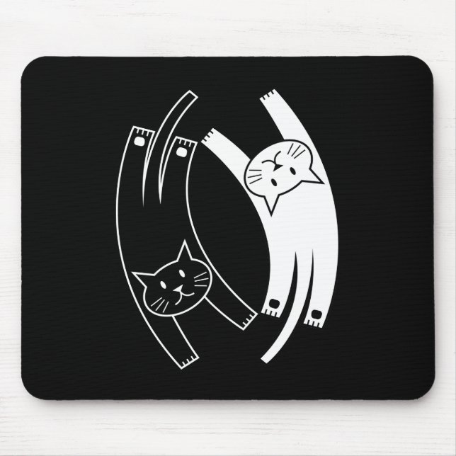Yin & Yang katter Mousepad Musmatta (Framsidan)