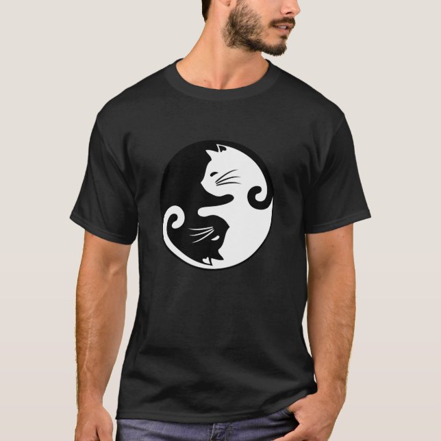 Yin yang-katter t shirt (Framsida)