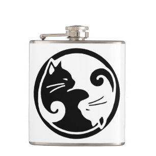 Yin Yang kattflaska Fickplunta