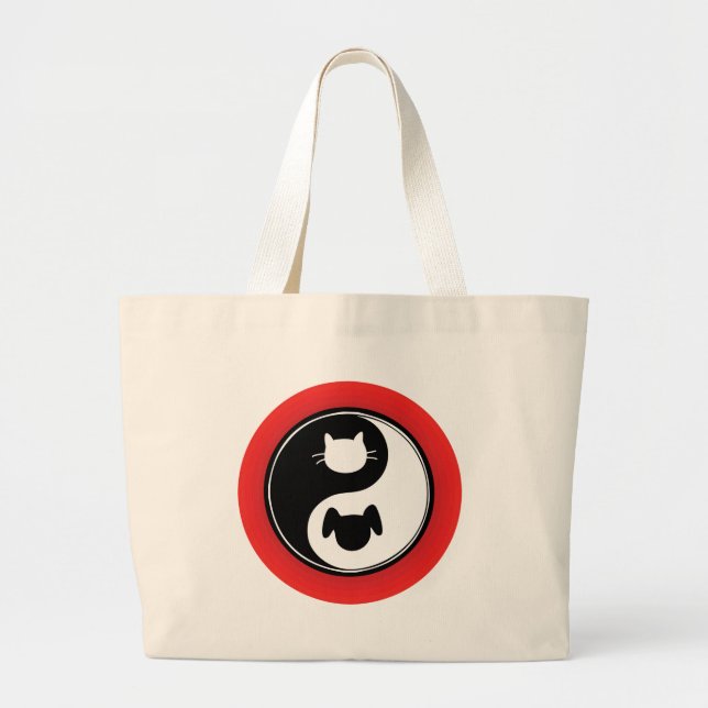 Yin Yang katthund Jumbo Tygkasse (Framsidan)