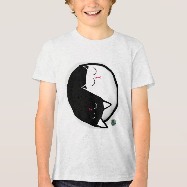 Yin & Yang Kattungar T Shirt (Framsida)
