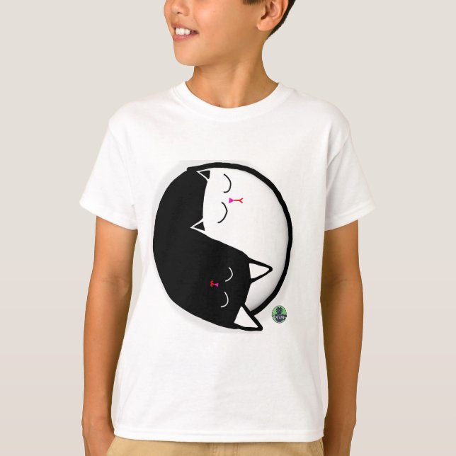Yin & Yang Kattungar T Shirt (Framsida)