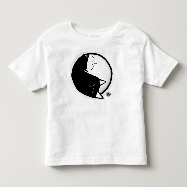 Yin & Yang Kattungar T Shirt (Framsida)
