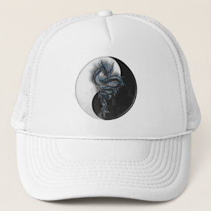 Yin Yang kinesiskt drakelock Truckerkeps