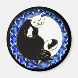 yin yang kittens magnet