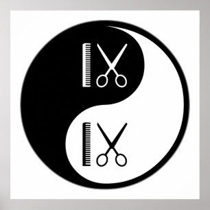 Yin Yang klipphår Poster