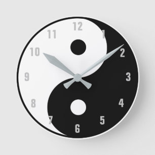 YIN-YANG-klocka Rund Klocka