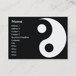 Yin Yang - Knubbig Visitkort