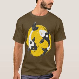 Yin Yang Koi Fish Chinese Lycka till Balance T Shirt