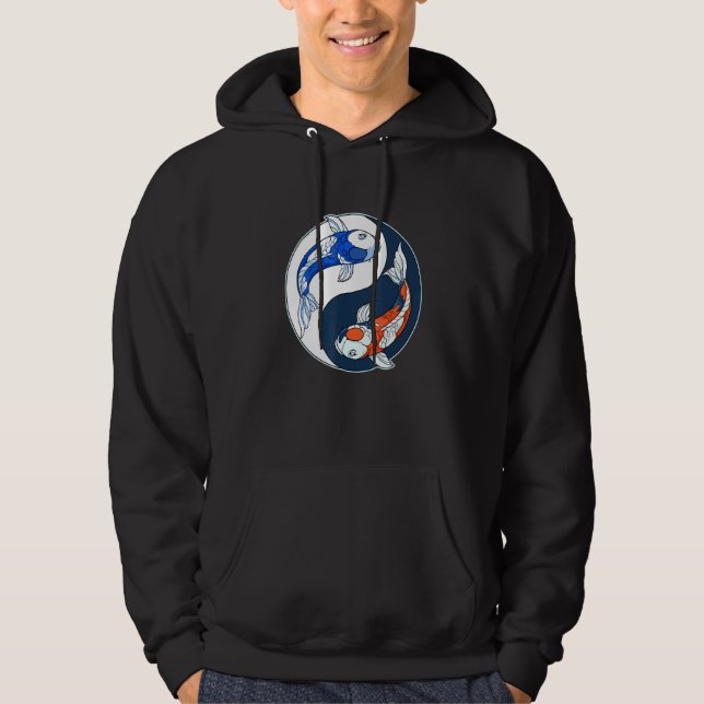 Yin Yang Koi Fish Hoodie (Framsida)