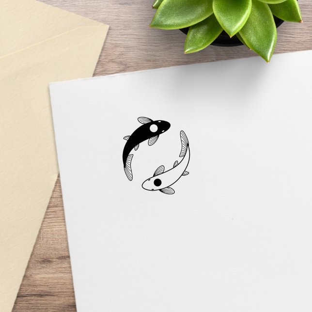 Yin-Yang Koi Fish Pair 2 Stämpel (Skapare uppladdad)