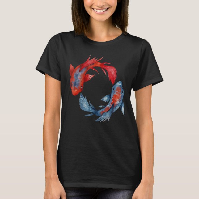 Yin Yang Koi Fish T Shirt (Framsida)
