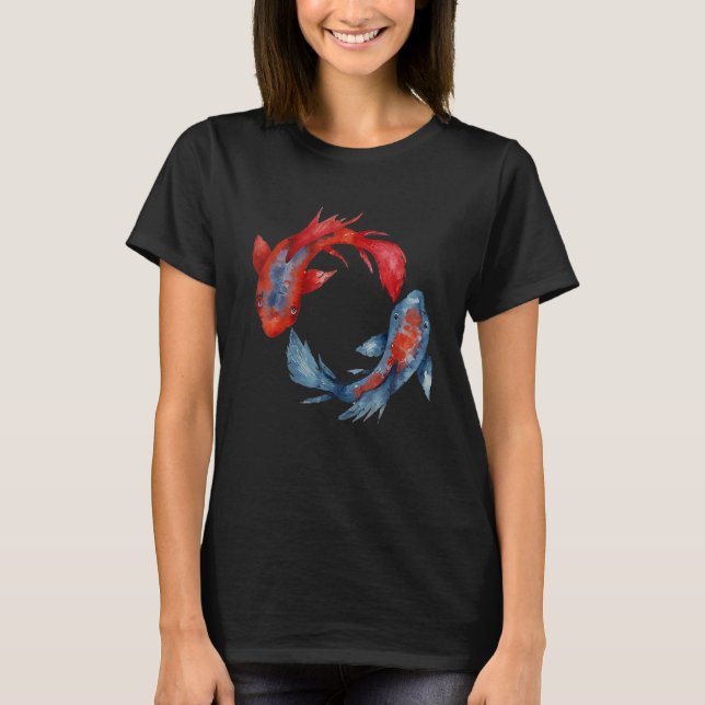 Yin Yang Koi Fish T Shirt (Framsida)