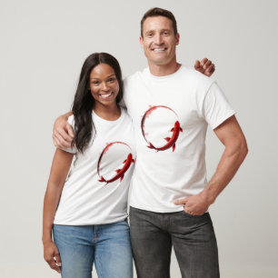 Yin-Yang Koi Fisk Balans T-Shirt