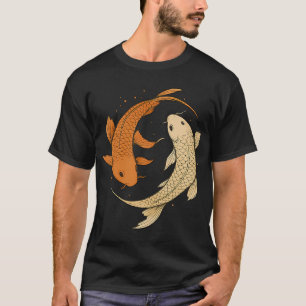 Yin Yang Koi Fisk Harmoni Illustration T Shirt