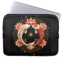 Yin Yang Koi-fisk med Lotus-mandal