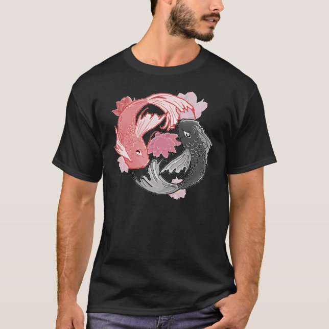 Yin Yang Koi fisk Tee (Framsida)