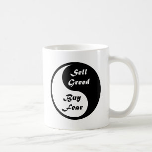 Yin & Yang: Köpskräck & Sellgirighet Kaffemugg