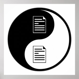 Yin Yang korrekturläsa Poster